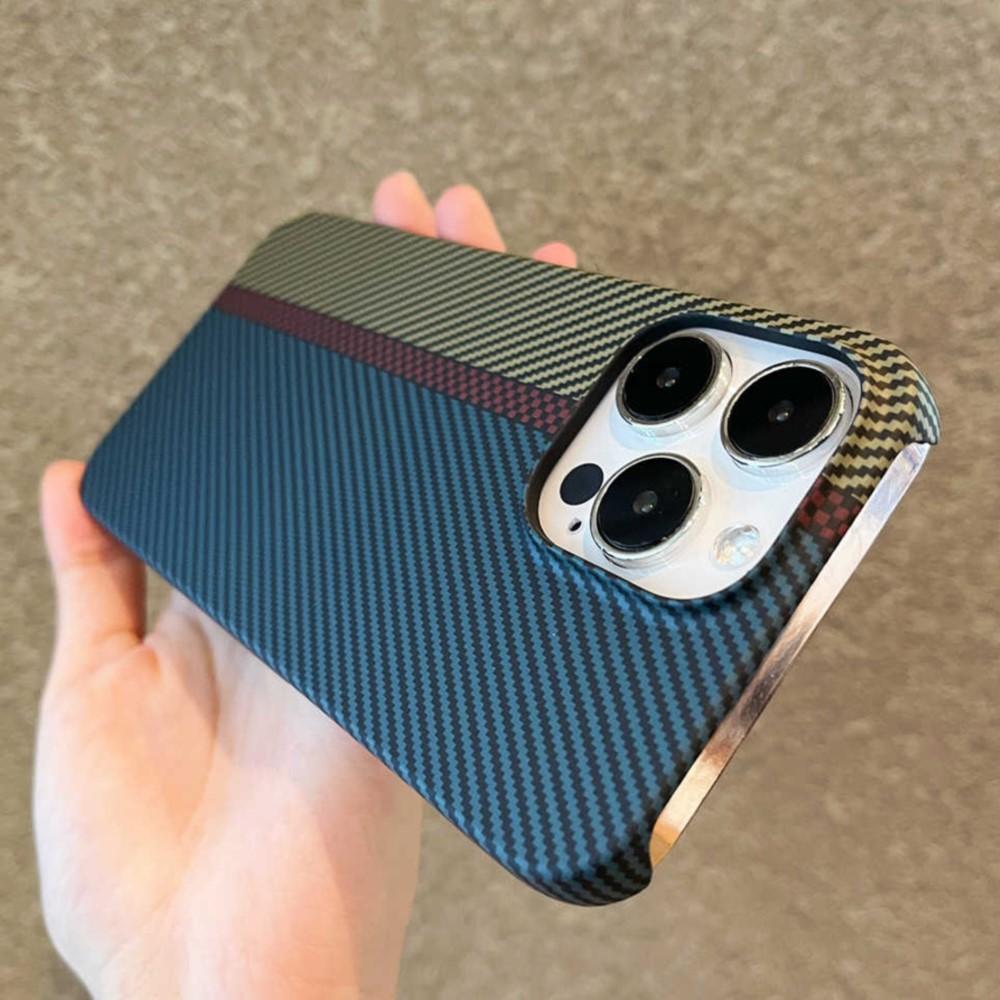 Ультратонкий охлаждающий чехол с рисунком под карбон для For Iphone 16 15 14 Plus 13 12 11 Pro Max 13Mini 12Mini Ударопрочный пластиковый чехол