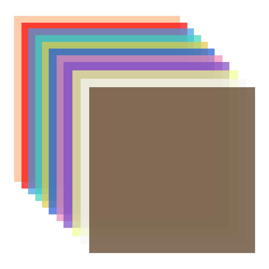 Andoer 11 Colors/set Transparent Gel Lighting Filter 30 * 30cm/ 12 * 12in Coloured Overlays Tinted