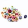 10pcs Silk Roses Head Wall Diy Gifts Candy Box Wedding Home Decoration Accessories Scrapbooking Plastic Artificial Flowers