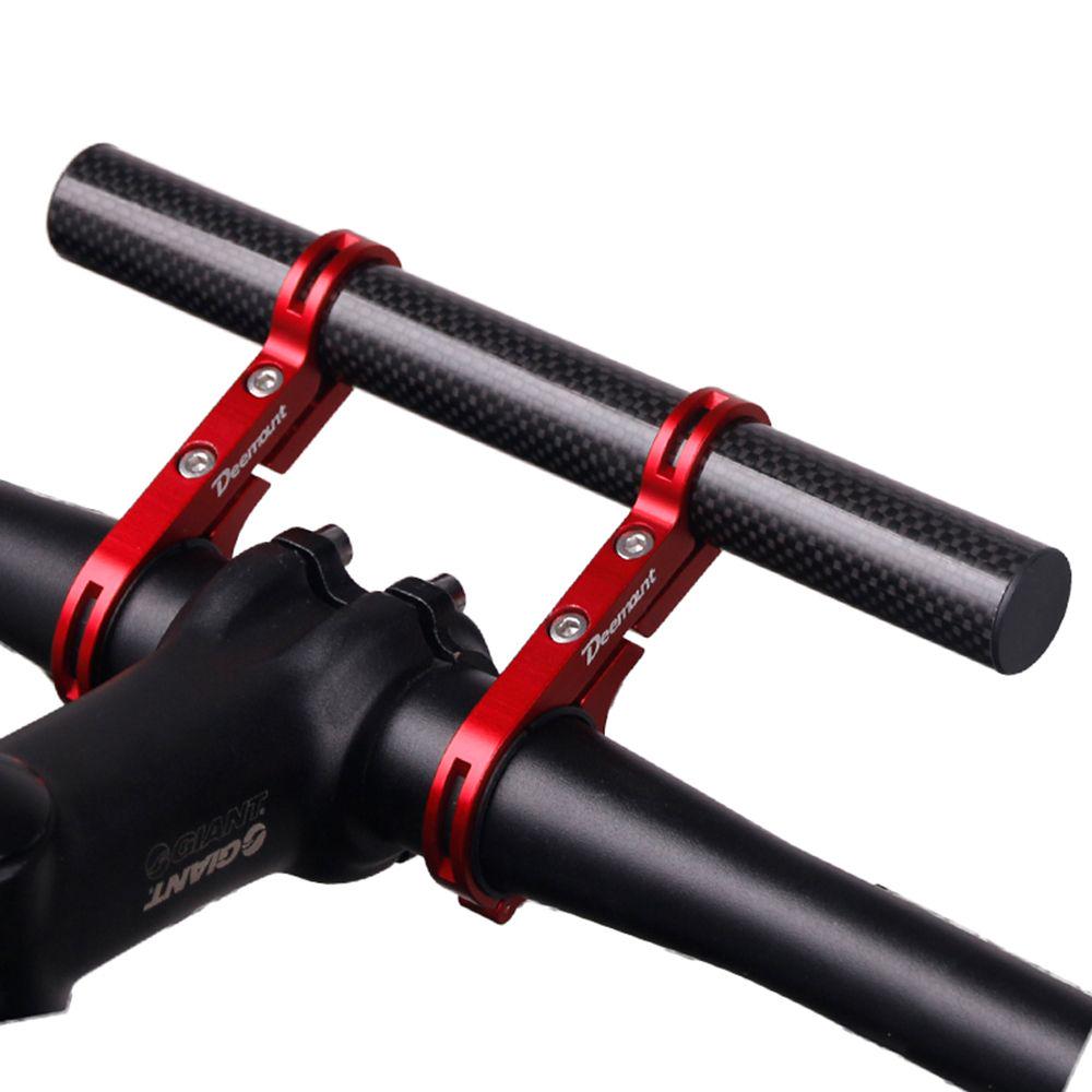 Mountain Bicycle Lamp Mount Aluminum Alloy Bike Handlebar Extender Fiber Double Tube Bracket