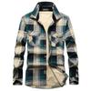Autumn and Winter Men's Plaid Long-sleeved Shirt Plus Velvet Thickened Warm Shirt Plus Size Shirt Trend 1598