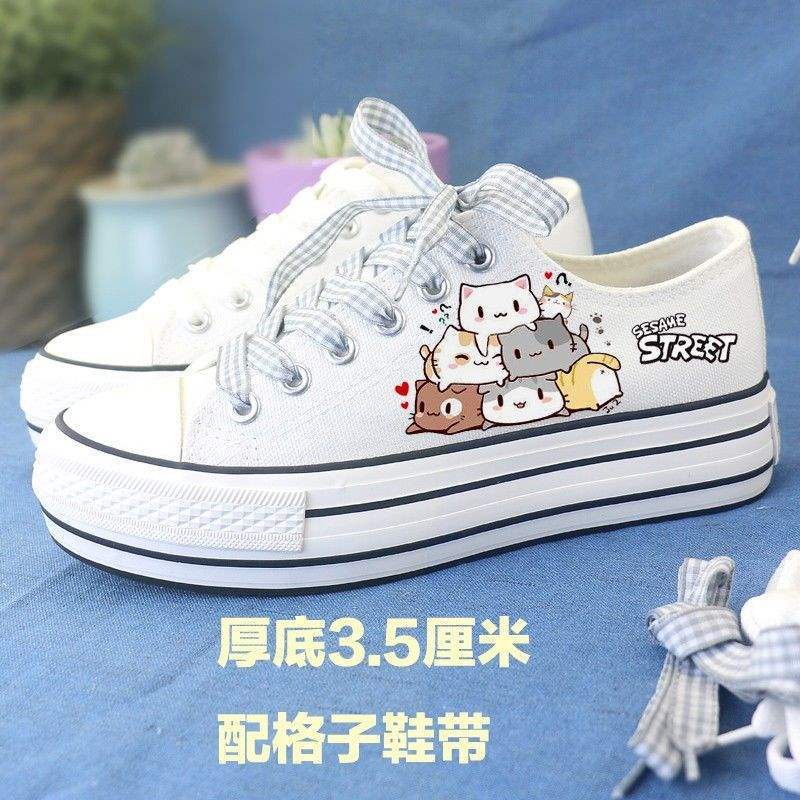 Низкие парусиновые туфли, маленькие белые туфли, женская обувь, студенты, бархат на осень и зиму, корейская версия, балетки, кеды, одинарные туфли, б