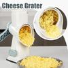 Овощерезка, терка для сыра с 3 сменными лезвиями, вращающаяся, ручная, с ручным приводом, мелкая терка