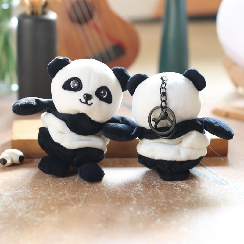 Милая милая весенняя вибрирующая подвеска в виде панды, плюшевая игрушка, кукла, сумка, подвесной брелок, тряпичная кукла, кукла
