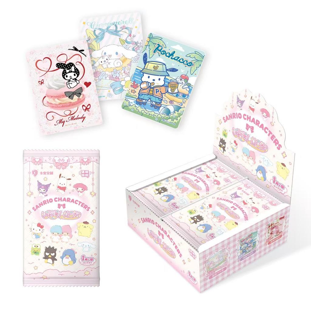 Box Card Sanrio Cute Anime Genuine Authorization Party Plan Characters Kuromi Kitty Melody Collection Children's Gifts