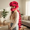 Dinosaur Skeleton Plush Toy  Funny Dinosaur Fossil Hat Headgear Creative Dino Bone Stuffed Toy Dragon Bone Stuffed Animal Doll