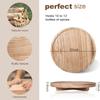 Натуральный коричневый деревянный поднос Ящик для хранения туалетного столика в ванной Декор кухонной столешницы Прочная круглая кромка Для мыла