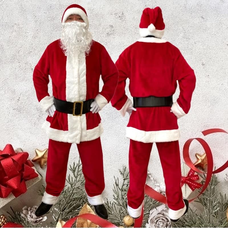 Костюм Санта-Клауса для косплея, как у западного супергероя. Может использоваться под присмотром японского рождественского Санты. Большой взрослый комплект [RSSR] [Просто одежда! толстый!