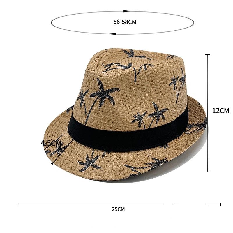 Fashionable Straw Hat, Summer Woven Sun Hat, Coconut Tree Beach Sun Hat