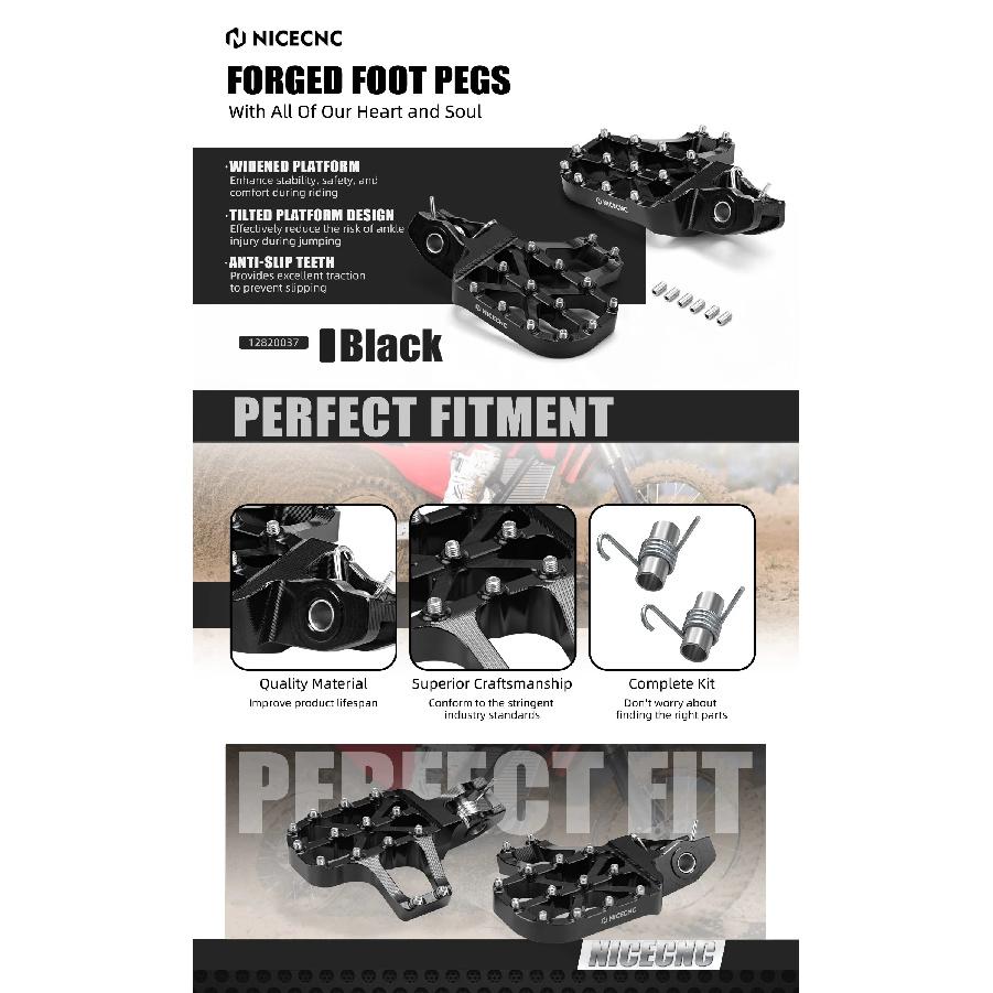 NICECNC Electric Bike Foot Pegs Footrests 6061-T6 Aluminium CNC-machined Accessories Purple For Stark Varg EX MX SM 2024-2025