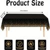 1PC Tovaglie Bianche Usa E Getta 137x274 Cm Tovaglie Rettangolari Impermeabili Con Punti Dorati Per Decorazioni Per Feste Di Compleanno, Matrimoni
