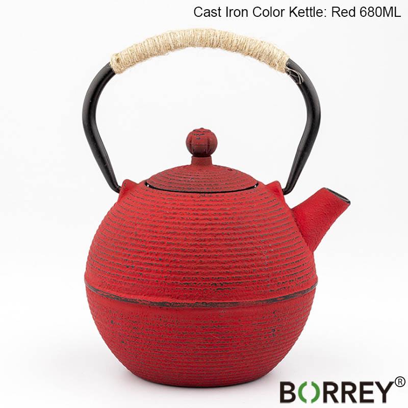 BORREY японский железный чайник Tetsubin стиль чайник с фильтром литой чайник чайный сервиз кунг-фу улун 680 мл