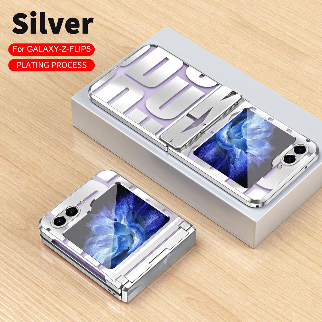 Transparent Hinge Case For Samsung Galaxy Z Flip 6 5 4 3 Lovely Full-wrap Drop-proof Cover For Galaxy Z Flip6 Flip5 Flip4 Flip3