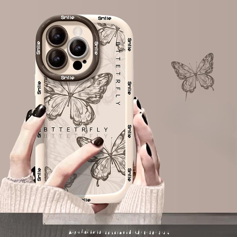 Suitable for Apple 16 Mobile Phone Case IPhone 13 Puff Shell Full Screen Butterfly 14 Promax Creative Ins