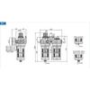 BFC2000 3000 4000 air filter pneumatic  pressure regulating valve airbrush oil and water filter pump pressure reducing valve