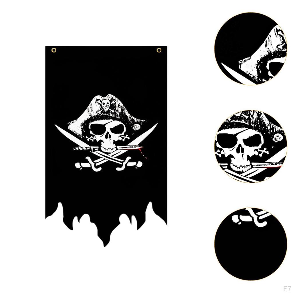 Флаг Кроссбоун для вечеринки на тему Хэллоуина, украшение для помещения и улицы