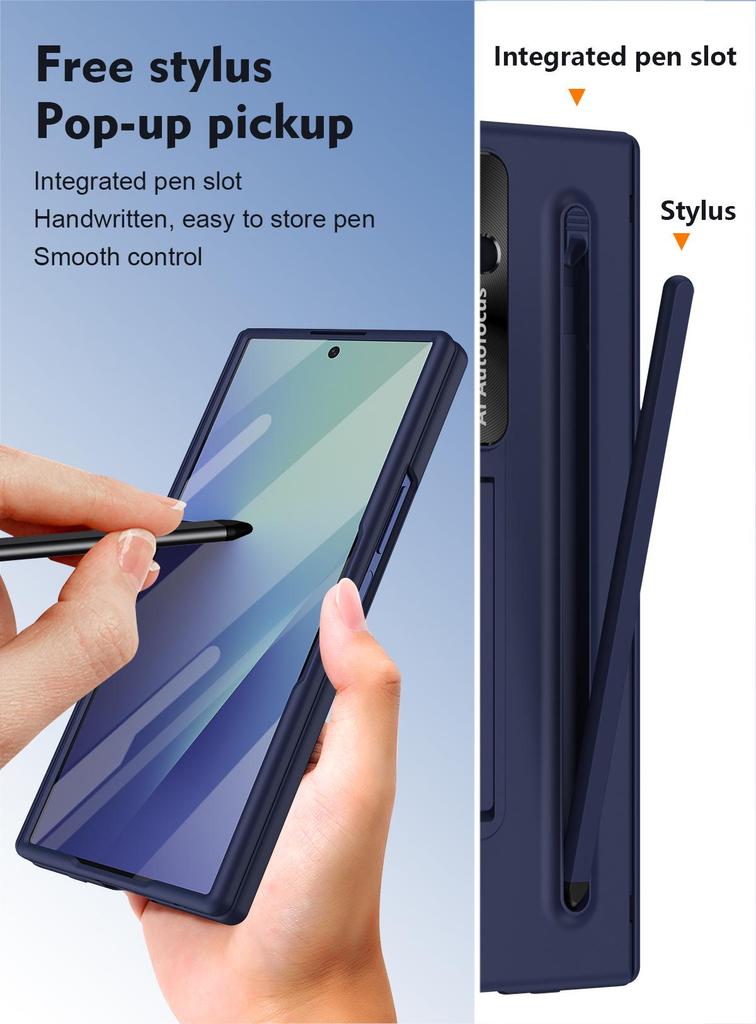 Чехол для телефона Samsung Galaxy Z Fold 7 со слотом для стилуса и креплением для шарнира