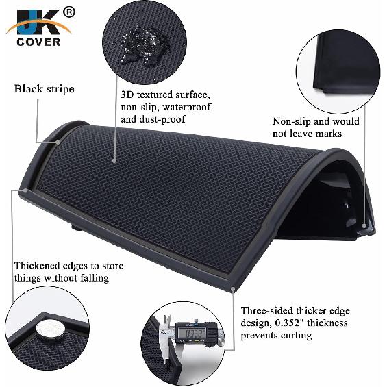 Коврики на приборную панель JKCOVER, совместимые с Subaru Crosstrek/Impreza 2018- и Subaru Forester -2024, аксессуары, коврики-органайзеры в центральную консоль, резина ЭРТС