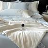 Sleepy Grace Ice Silk Embroidered Splicing Jacquard Water Washed Tencel Summer Quilt Set of Four