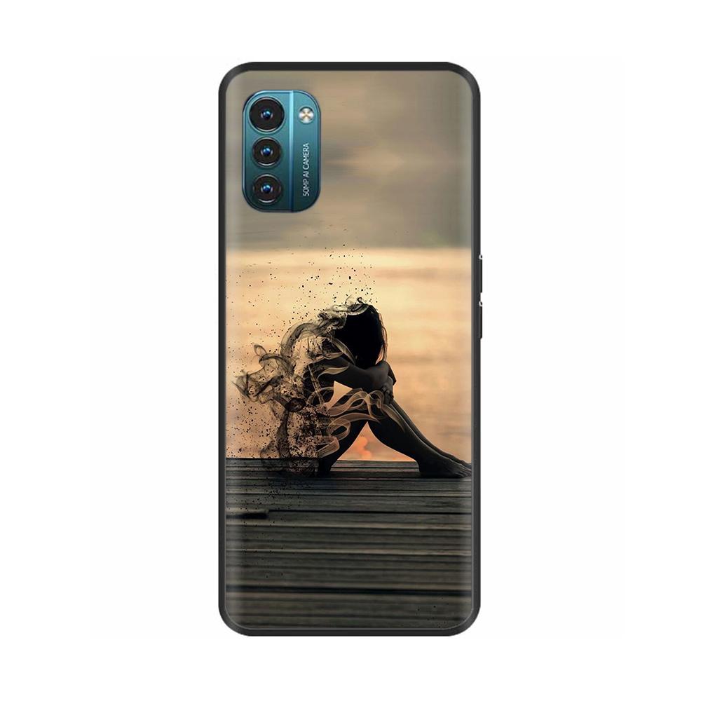 For Nokia G60 5G Case Painted Black TPU Silicone Soft Phone Cover for Nokia G60 Back Cases Bumper Shockproof Shell Cover Carcasa