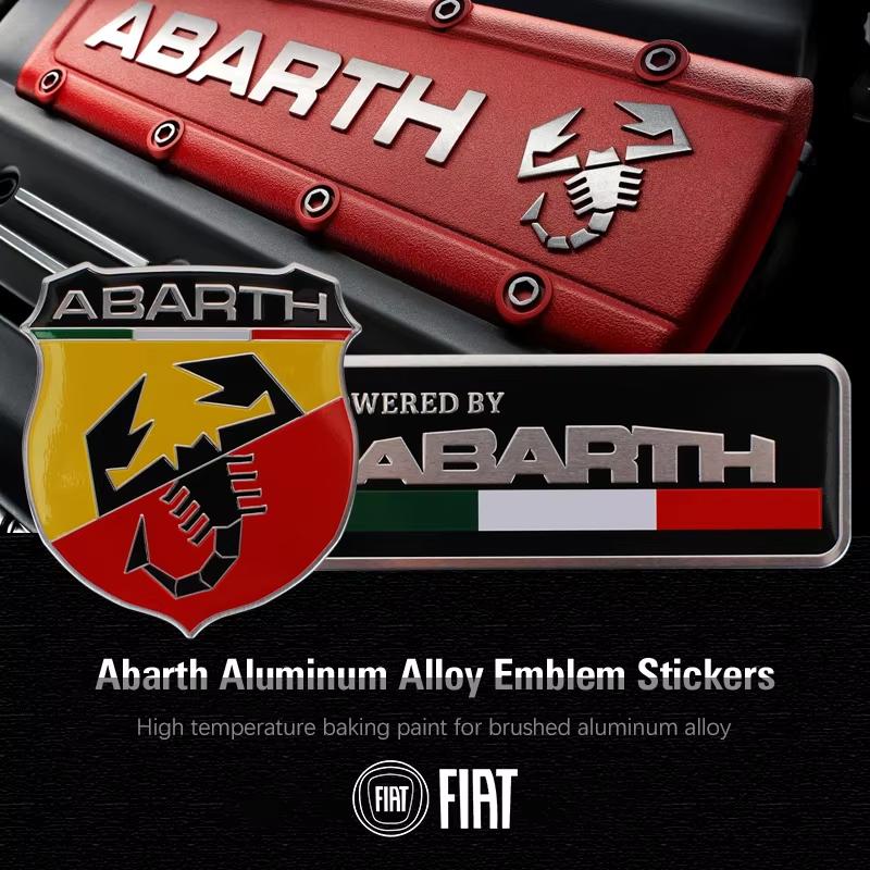BHB1 Car Metal Emblem Sticker Auto Trunk Decorate Decal Accessories For Fiat Abarth 500 Tipo FR Punto Ducato Stilo Palio Bravo Pondo
