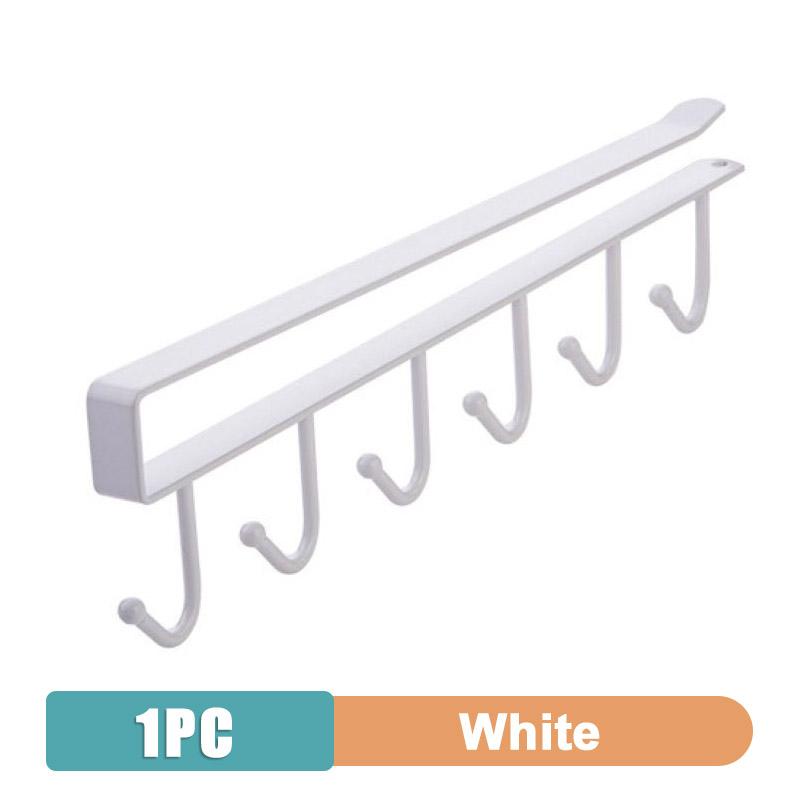 6 крючков, держатель для кружки, кофейная чашка, черно-белые крючки, полка, многофункциональный кухонный шкаф, органайзер для мелочей, вешалка для хранения