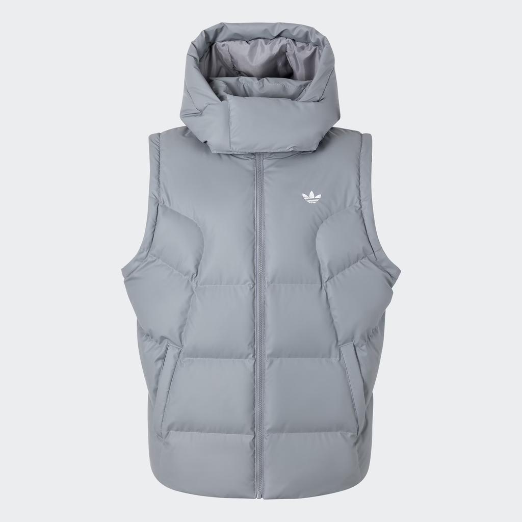 Adidas Оригинальная теплая спортивная куртка-пуховик ADC 2 в 1 DJ M со съемным капюшоном, мужские куртки светло-серого цвета JW1365