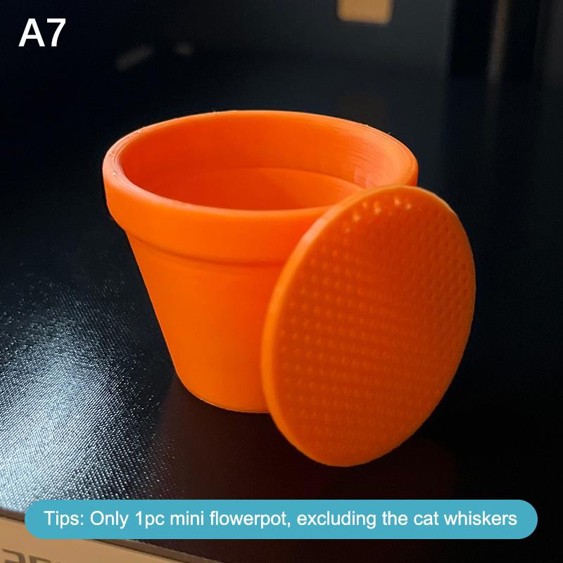 Pet Whisker And Fur Collector Cat Whisker Holder Mini Flower Pot Design Desktop Ornament Collectible Keepsake For Cat Owners