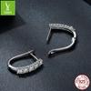 U-Shaped Moissanite Pattern Ear Buckle Women'S, Fashionable Commuter S925 Silver 10-Point Mozzarella Diamond Earrings