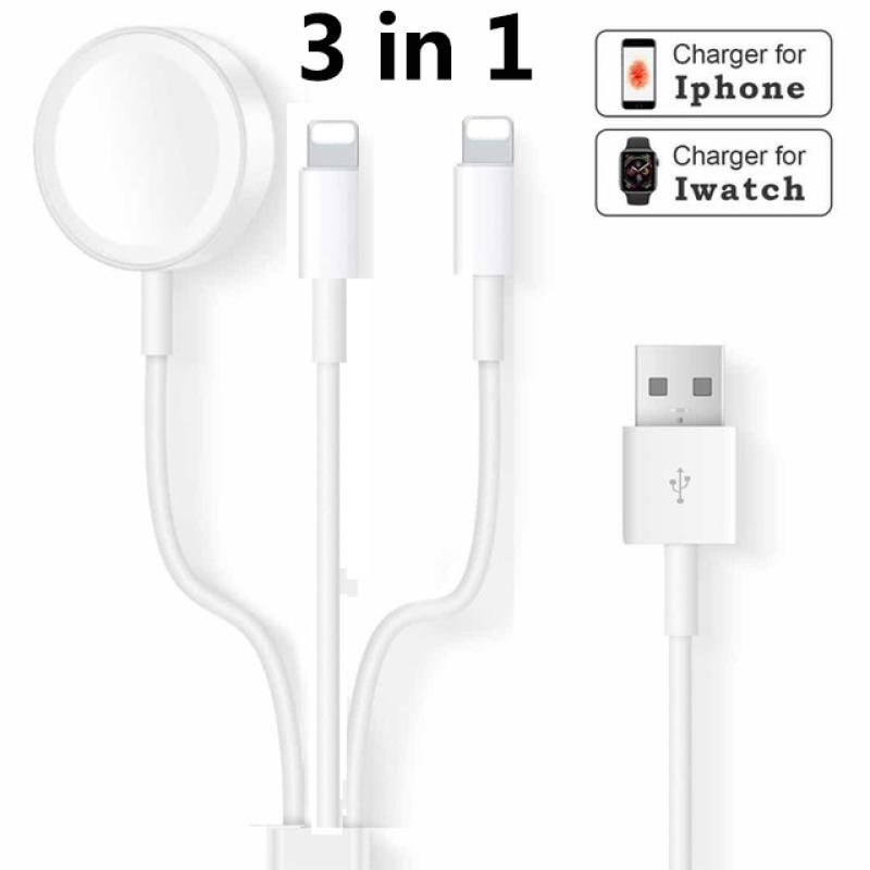 Беспроводное зарядное устройство 3 в 1 для Apple Watch Series 1 2 3 4 USB-кабель с магнитным зарядным устройством для iPhone 5 6 7