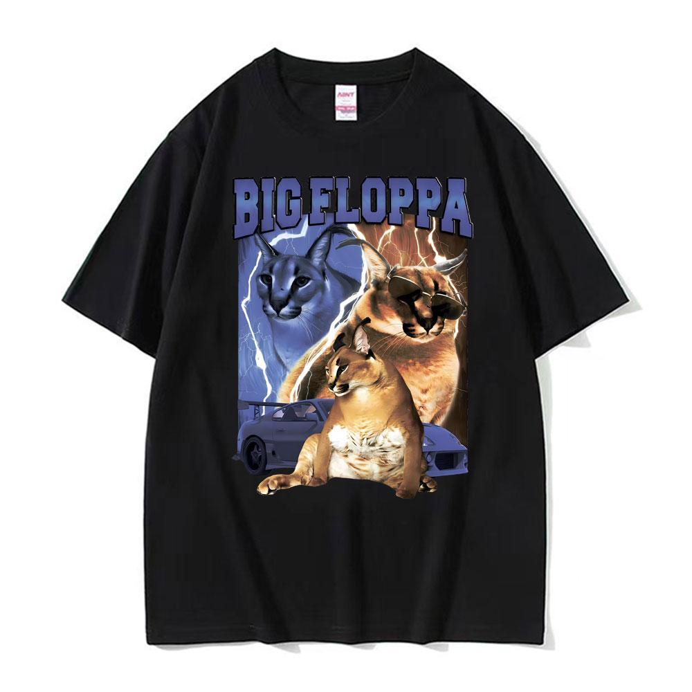 Big Floppa Vintage Rap Vintage Print T Shirt Unisex Unisex High Quality Hipster TShirt Streetwear Summer Cool Cotton Loose T Shirts