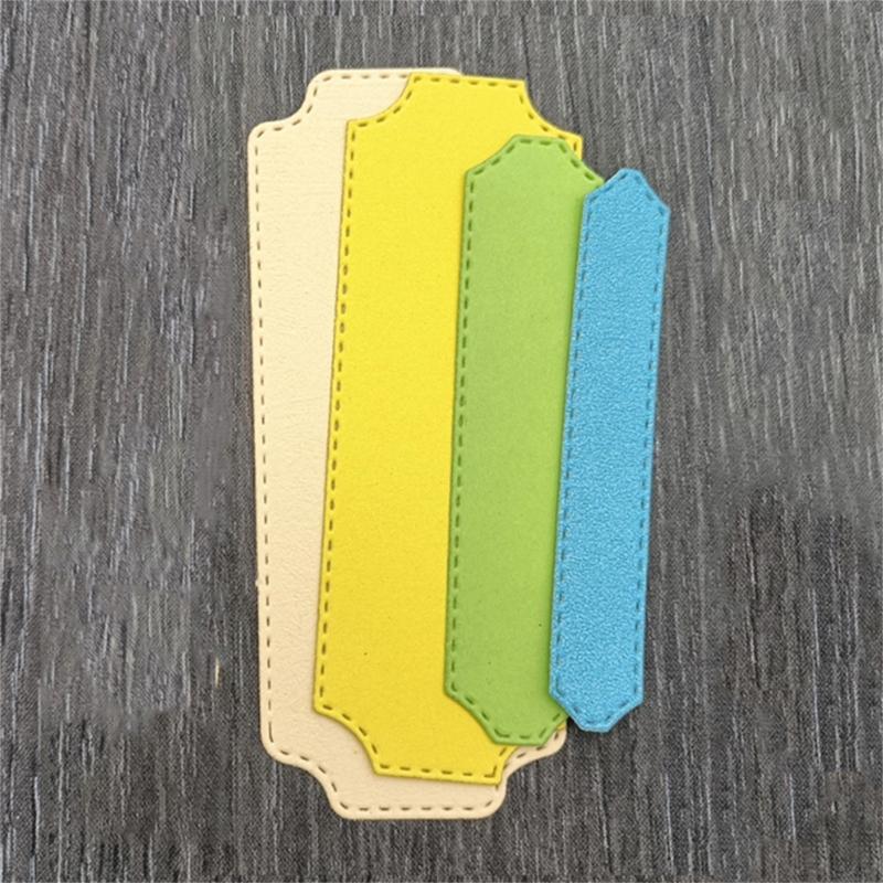 Металлические высечки Рамка для этикетки Карточка Тиснение DIY Шаблон для фотоальбома Форма