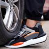 Fashion Fashion Work Sneakers Men Anti Puncture Anti-smash Safety Shoes Antiskid Protective Shoes Work Boots Steel Toe Shoes Security