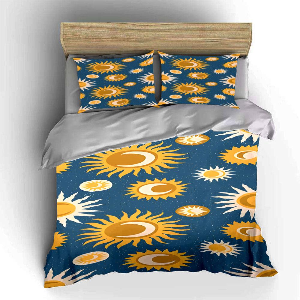 Golden cosmic dreams. Bedding sets Duvet covers Pillowcases(1* Duvet Cover 2* Pillowcases without duvet insert)