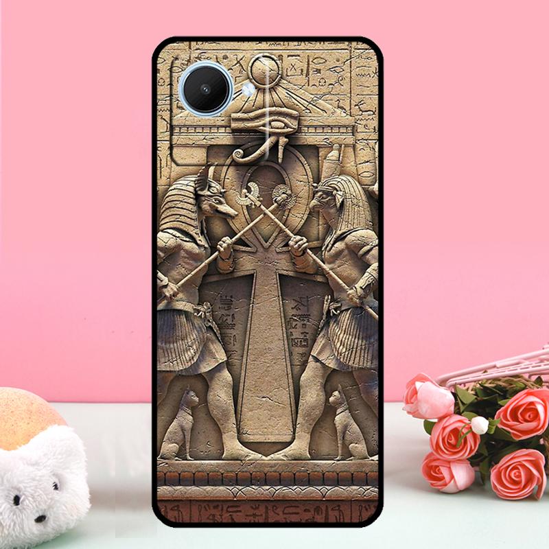 Sacred Eye of Horus Egypt Fresco For Realme 9 10 11 12 Pro Plus GT Neo 5 GT3 C11 C30 C31 C33 C35 C25s C21Y C51 C55 C53 Case