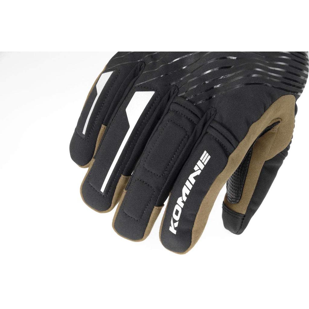 KOMINE Двойная защита от тепла Электрический мотоцикл Размер L Электрически тянущиеся для и Весенние перчатки, Черный, (ЭК-215 13072), Водонепроницаемый, Морозостойкий,
