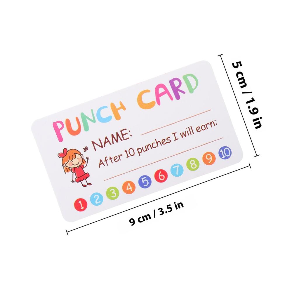 150Pcs Reward Cards Adorable Teaching Punch Cards for Learning Motivation Encouragement Teaching Prop Portable Punch Card