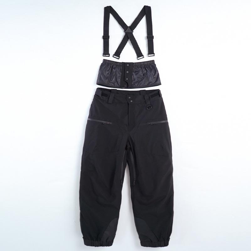 Winter New Skiing Pants Thickening Warm Ski Overalls Men Loose Snow Clothes Outdoor Windproof Snowboard Trousers Waterproof Pant