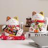 7-дюймовый Кот Удачи с Машущей Лапкой Керамические Счастливые Коты Фэн-шуй Центральное Украшение Орнамент для Дома Офиса Магазина