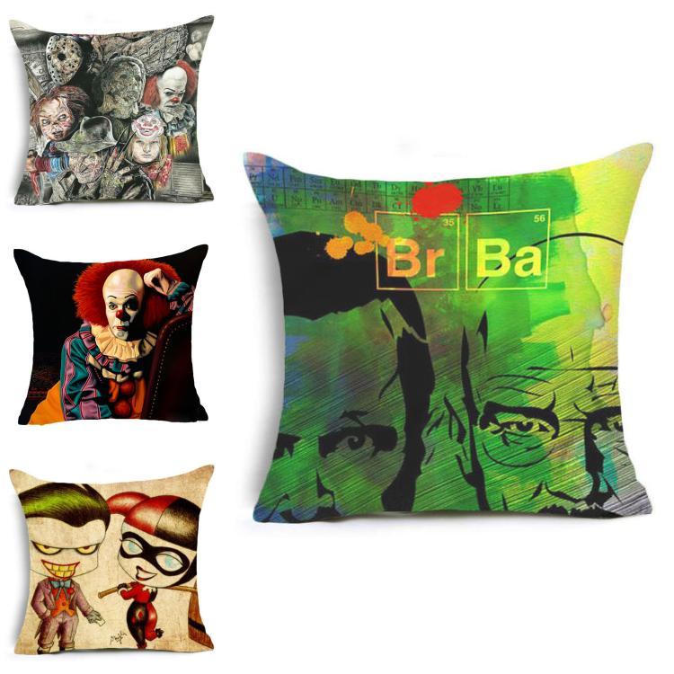 Чаки Кукла Хороший Парень Дизайн фильма ужасов Наволочка для подушки Чехол для подушки в ярких цветах