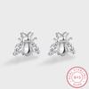 Creative Bee Zircon Sterling Silver Earrings for Women's High-quality Earrings Sterling Silver Jewelry Couple Gift Party Silver Jewelry