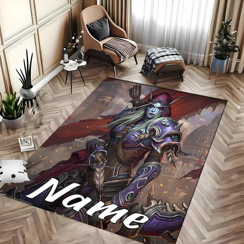 Custom personalization World of Warcraft Area Rug - Perfect For Kitchen, Bathroom,Laundry Room Decor Large Size Available,Gift All Seasons