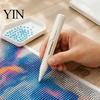 Bead Placement Helper Automatic Dispenser, Faux Diamond Art Pen with Ergonomic Grip, Comfort Grip Craft Wax-Free Applicator Tool for Round Diamonds,