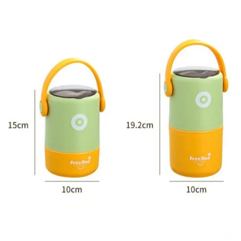 Портативный двухслойный ланч-бокс для детей, изолированный контейнер для бенто из нержавеющей стали 304 с ручкой, контейнеры для еды для офисных работников