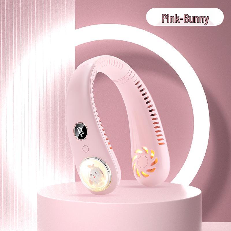 USB Rechargeable Leafless Kids Neck Fan – Safe, Portable Gift for Students