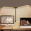 USB Powered Dual Head Reading Light Clip-On LED Desk Lamp with Adjustable Gooseneck