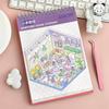 45Pcs/book Cartoon Landscape Sticker Book DIY 3D Miniature Scene Collection 1.0 Stickers Gift for Kid Child Stationery Sticker