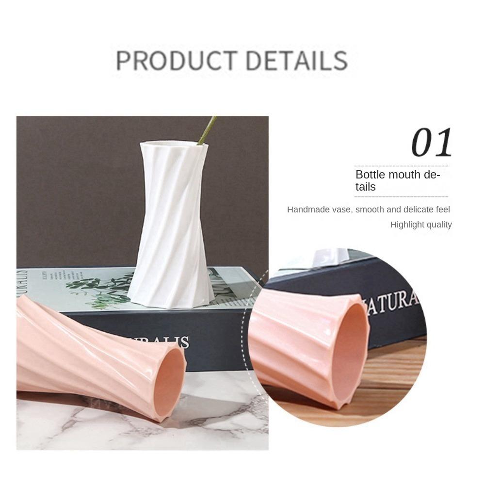 Пластиковая ваза для цветов Спиральный дизайн Цветочная композиция Новый цветочный горшок Украшение дома