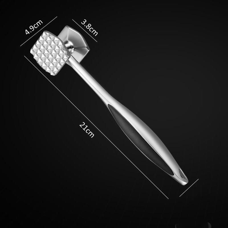 Молоток для отбивания мяса LMETJMA с удобной ручкой из цинкового сплава, молоток для отбивания мяса, кухонный молоток для отбивания мяса JT329