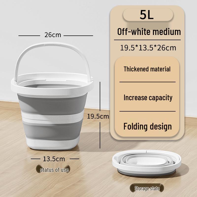 Портативное складное пластиковое ведро большой вместимости с ручкой для ножной ванны и использования в общежитии